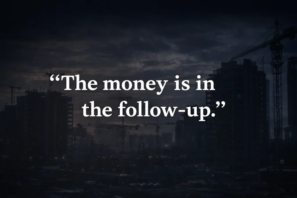 construction follow up sales