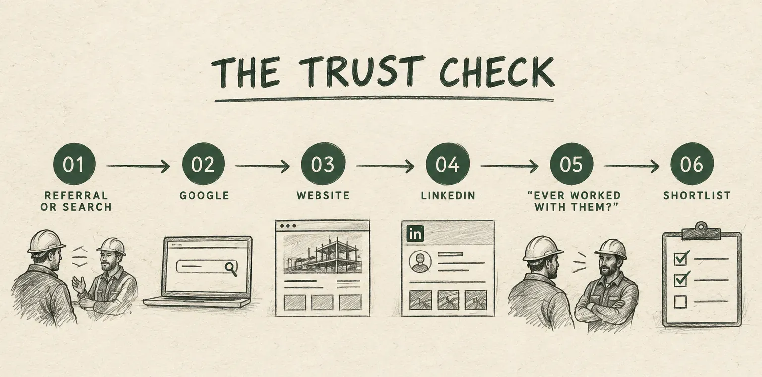 The trust check: how a buyer vets a construction company before inviting a bid